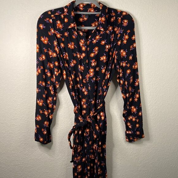 Ann Taylor Floral Button Up MIDI Dress size Small - Picture 2 of 11